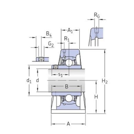 Cuscinetto UCP 209 con supporto ritto a Sfere