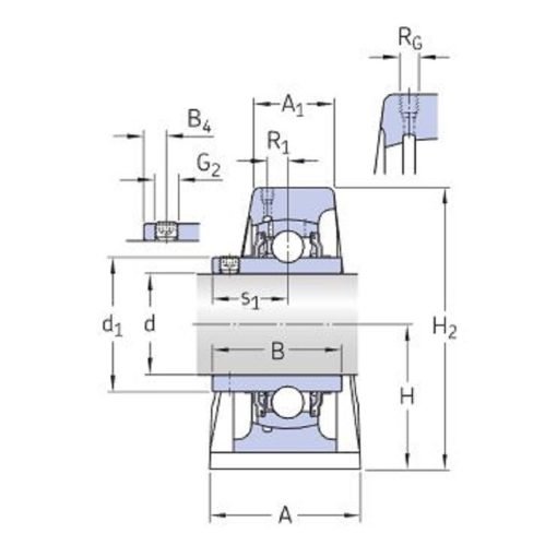 Cuscinetto UCP 210 con supporto ritto a Sfere