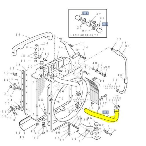 Manicotto del radiatore New Holland 9821599