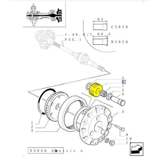 Ingranaggio planetario a 23 denti 5169137