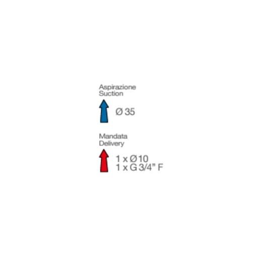 Pompa diserbo APS 51 con albero passante Maschio-Maschio 1” 3/8 Comet