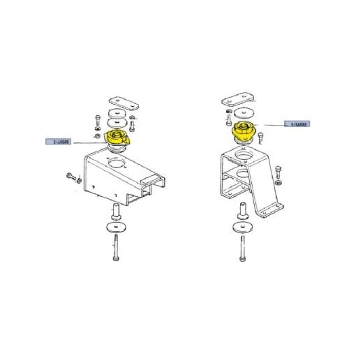Supporto in gomma adattabile a Fiat F100 5156688