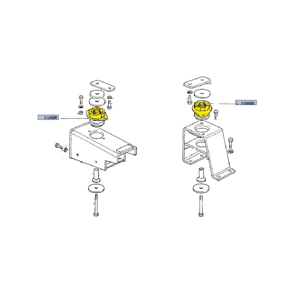 Supporto in gomma adattabile a Fiat F100 5156688