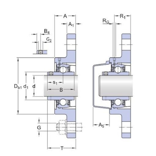 Cuscinetto UCFL 206/H con Flangia Ovale SKF