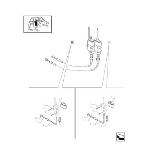 Cavo di comando compatibile New Holland serie TM 87567708