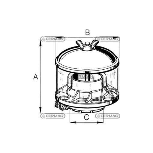 Prefiltro a ciclone aria motore Cermag 12164