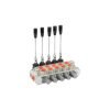 Distributore 3/8" 5 Leve Doppio Effetto 45lt/min 315 Bar HYPEX in ACCIAIO