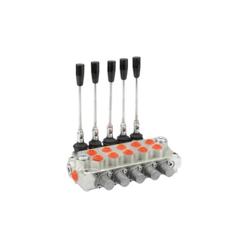 Distributore 3/8" 5 Leve Doppio Effetto 45lt/min 315 Bar HYPEX in ACCIAIO