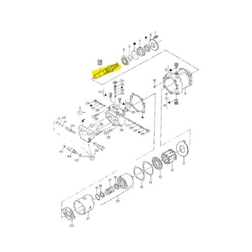 Albero di comando motore idrostatico Mietitrebbie New Holland 9813011