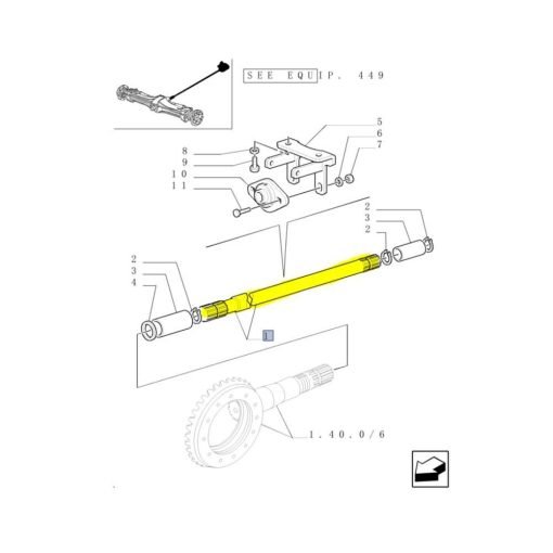 Albero trasmissione compatibile New Holland 5168036