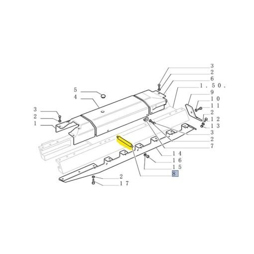 Colonnetta protezione rulli cingoli Fiat 553698
