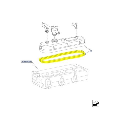 Guarnizione coperchio motore 47747209 Granit