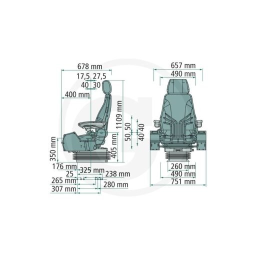 Sedile GRAMMER Actimo XL MSG95A/722 con Sospensione Pneumatica