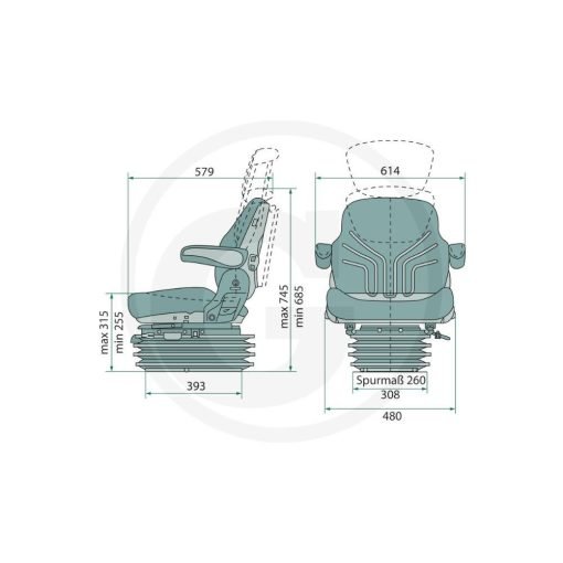 Sedile GRAMMER MSG 95G/721 con Sospensione Pneumatica