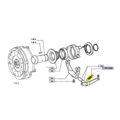 Molla a tirare Frizione centrale cingolati Fiat 4974790