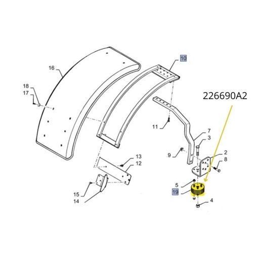226690A2 Isolatore per Parafanghi Trattore Fiat