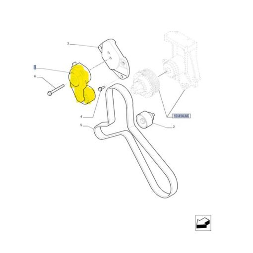 Tendicinghia per New Holland- Case 2855622