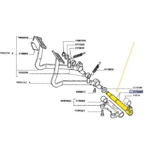 5118944 Asse Freno per Fiat