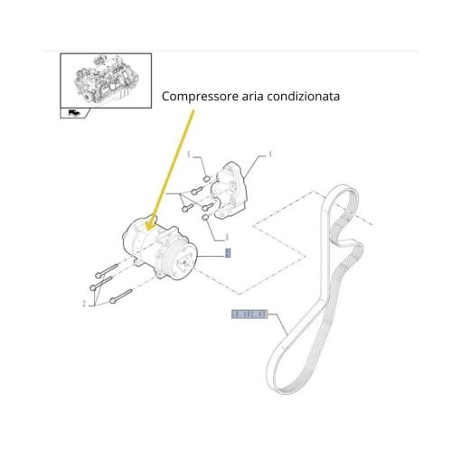Compressore aria condizionata Sanden SDH7 6129