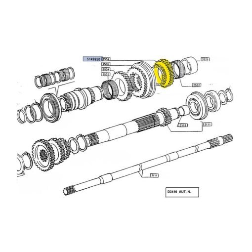 Ingranaggio condutto per F100-F110-F130 5149950