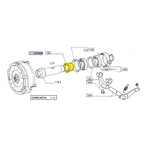 Manicotto frizione centrale serie TK New Holland 5123599