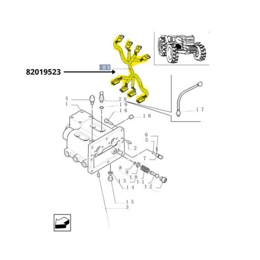 Cablaggio trasmissione CNH 82019523