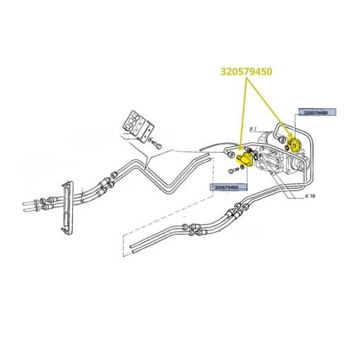 Flangia per applicazioni Sauer Laverda 320579450