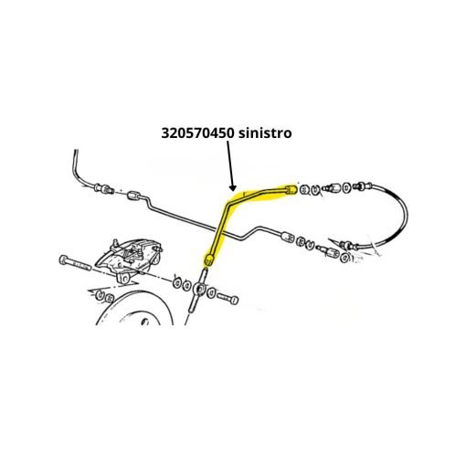 Tubo freno Sinistro Laverda 320570450