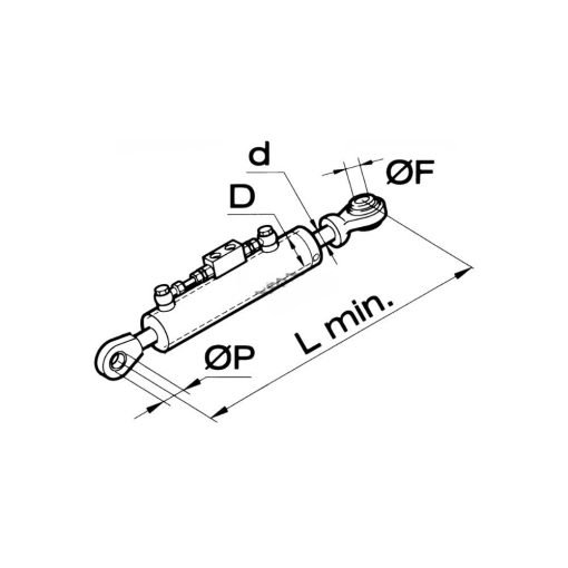Braccio 3°punto idraulico 3/8" Cermag 50649