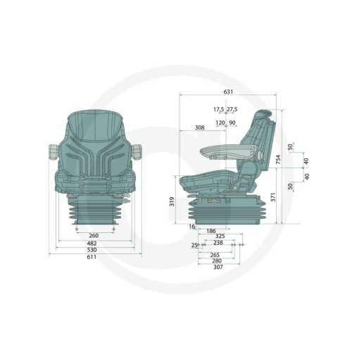 Sedile GRAMMER Maximo Comfort Plus MSG 95A/731 Sospensione Pneumatica