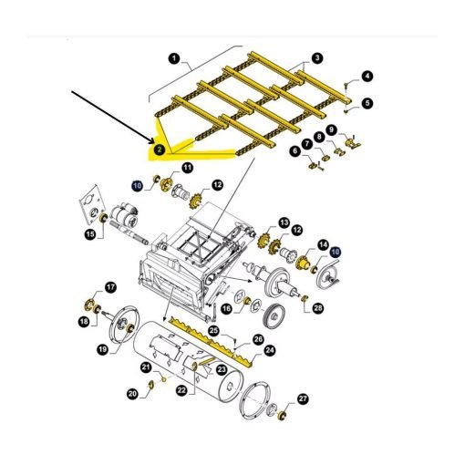 Kit di catene per elevatore Anteriore 47625747