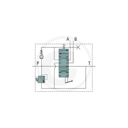Distributore oleodinamico 1Leva Doppio Effetto 4/3 Vie 80lt/min Granit
