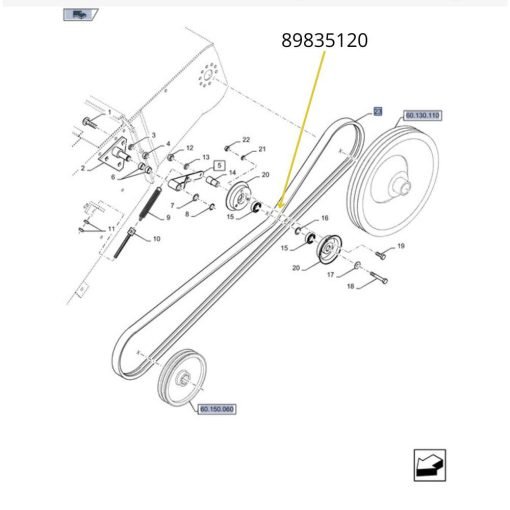 Cinghia Trasmissione Elevatore 89835120 Gates