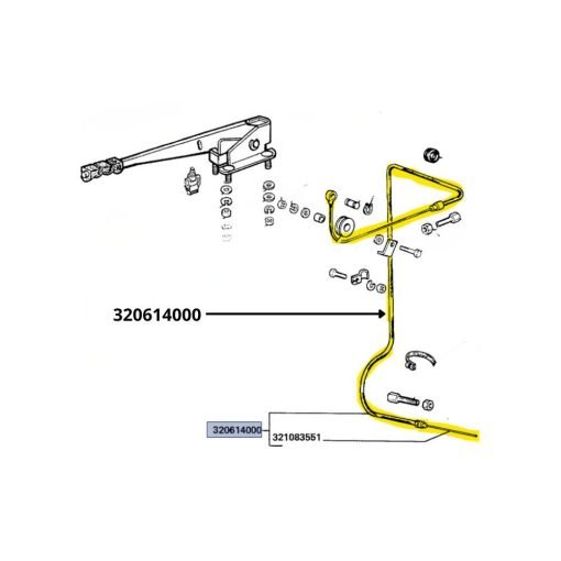 Cavo freno di stazionamento Laverda 320614000