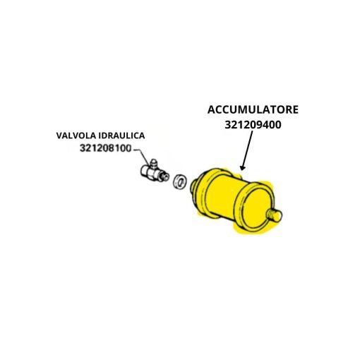 Accumulatore completo di valvola idraulica Laverda 321209400