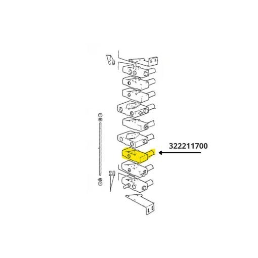 Sezione distributore idraulico Laverda 322211700