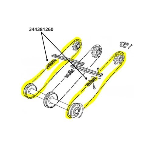 Catena elevatore anteriore Laverda 344381260