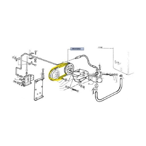 Cinghia pompa livellatrice Laverda Gates 340433259