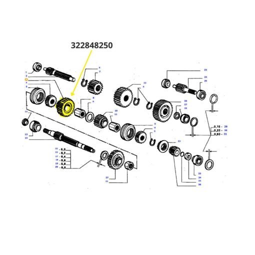 Ingranaggio trasmissione Laverda 322848250
