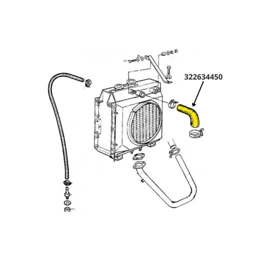 Manicotto radiatore Laverda 3560al 1740al 322634450