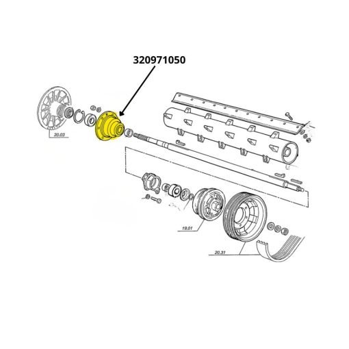 Mozzo destro Laverda 320971050