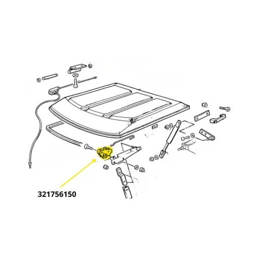 Serratura per tetto cabina Laverda 321756150