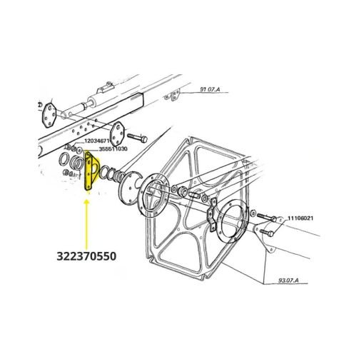 Supporto destro Laverda 322370550