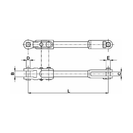 Tirante sinistro per 605C adattabile Fiat 4983310