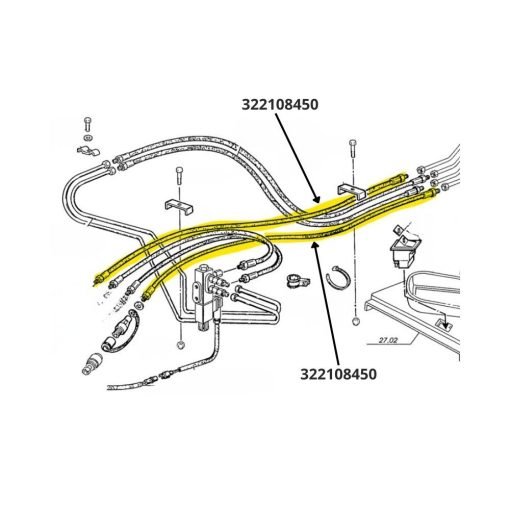 Tubo idraulico flessibile Laverda 322108450