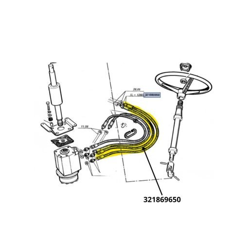 Tubo idraulico flessibile Laverda 321880950