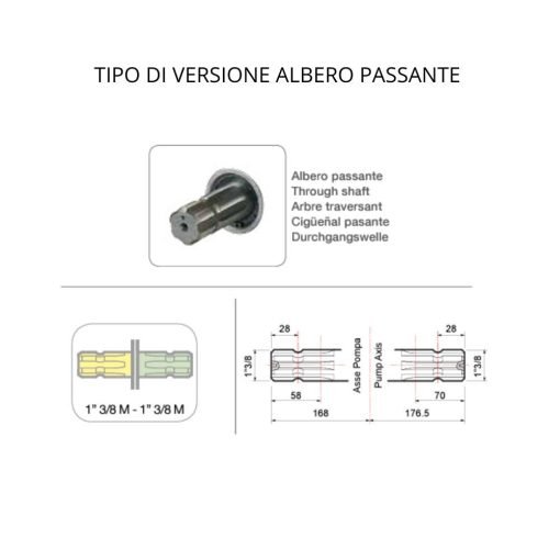 Pompa diserbo APS 71 con albero passante Maschio-Maschio 1