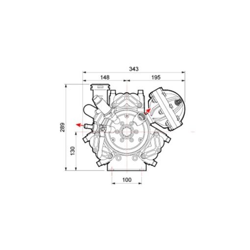Pompa diserbo APS 71 con albero passante Maschio-Maschio 1"3/8 Comet