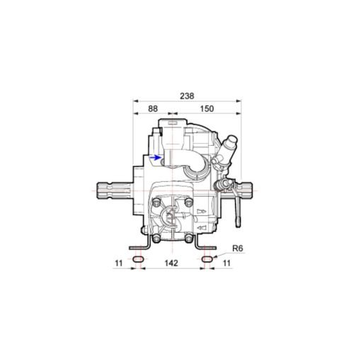 Pompa diserbo APS 71 con albero passante Maschio-Maschio 1