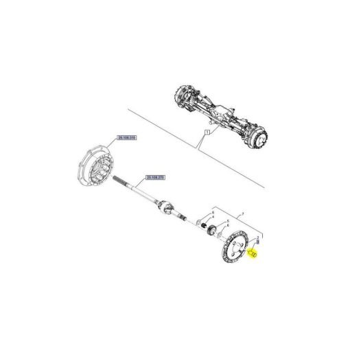 Perno dell'assale anteriore per Trattore Fiat 5181056